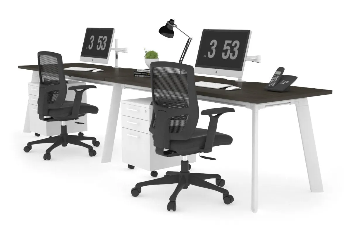Switch - 2 Person Office Workstation Run [1200L x 800W with Cable Scallop]