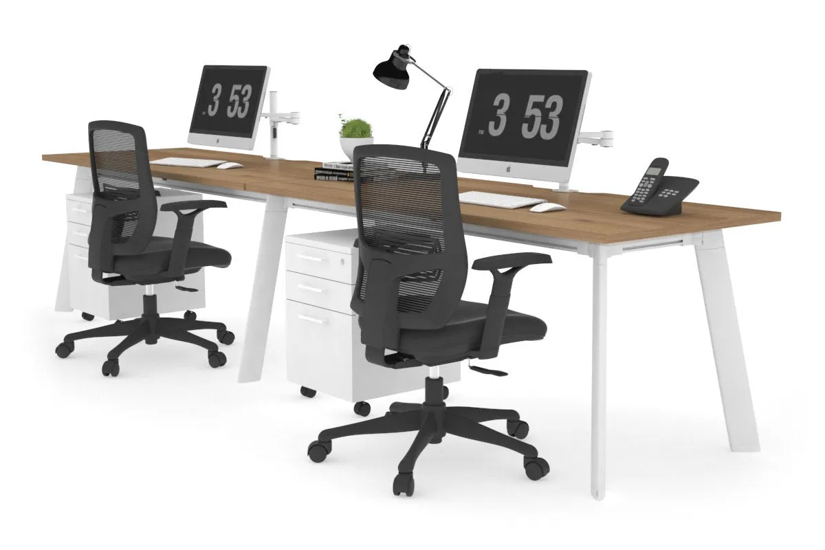 Switch - 2 Person Office Workstation Run [1200L x 800W with Cable Scallop]