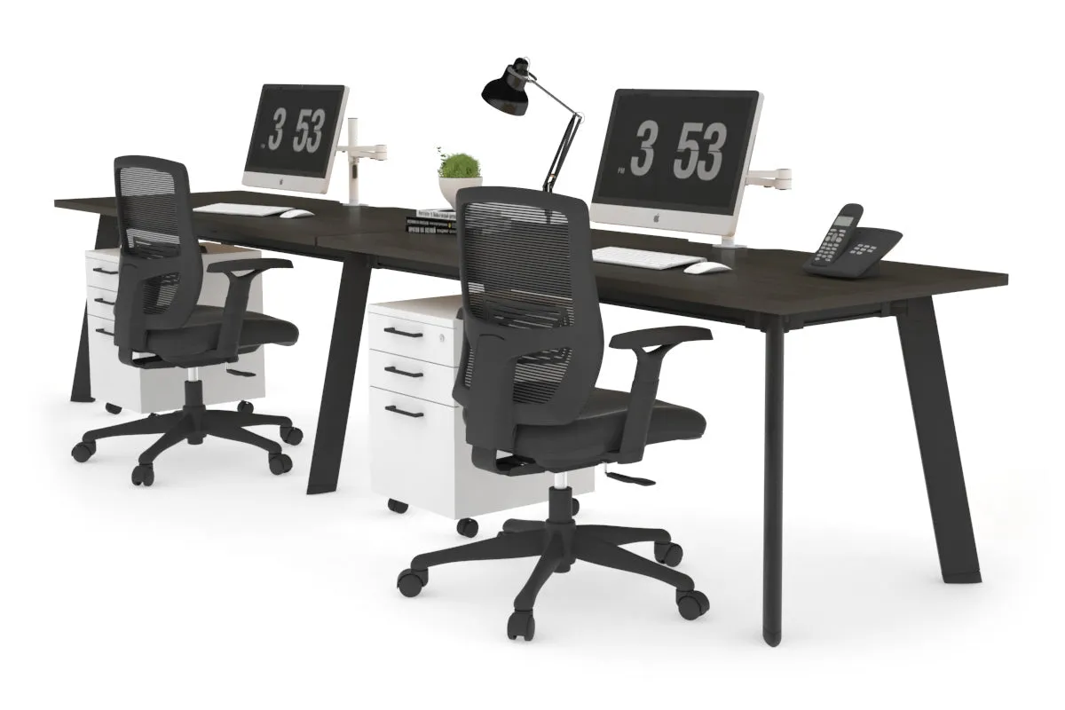 Switch - 2 Person Office Workstation Run [1200L x 800W with Cable Scallop]