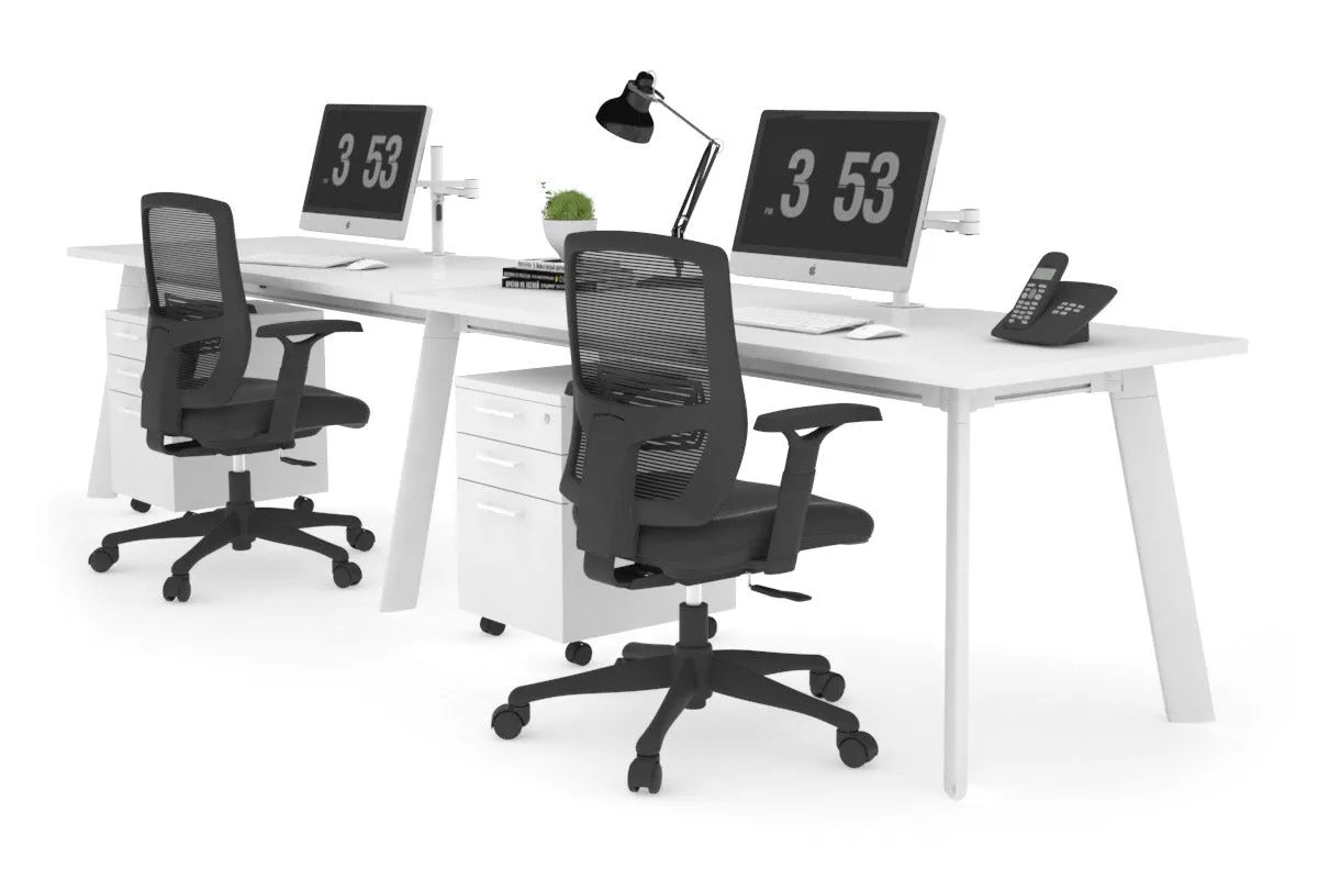 Switch - 2 Person Office Workstation Run [1200L x 800W with Cable Scallop]