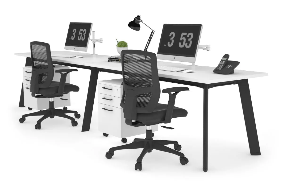 Switch - 2 Person Office Workstation Run [1600L x 800W with Cable Scallop]