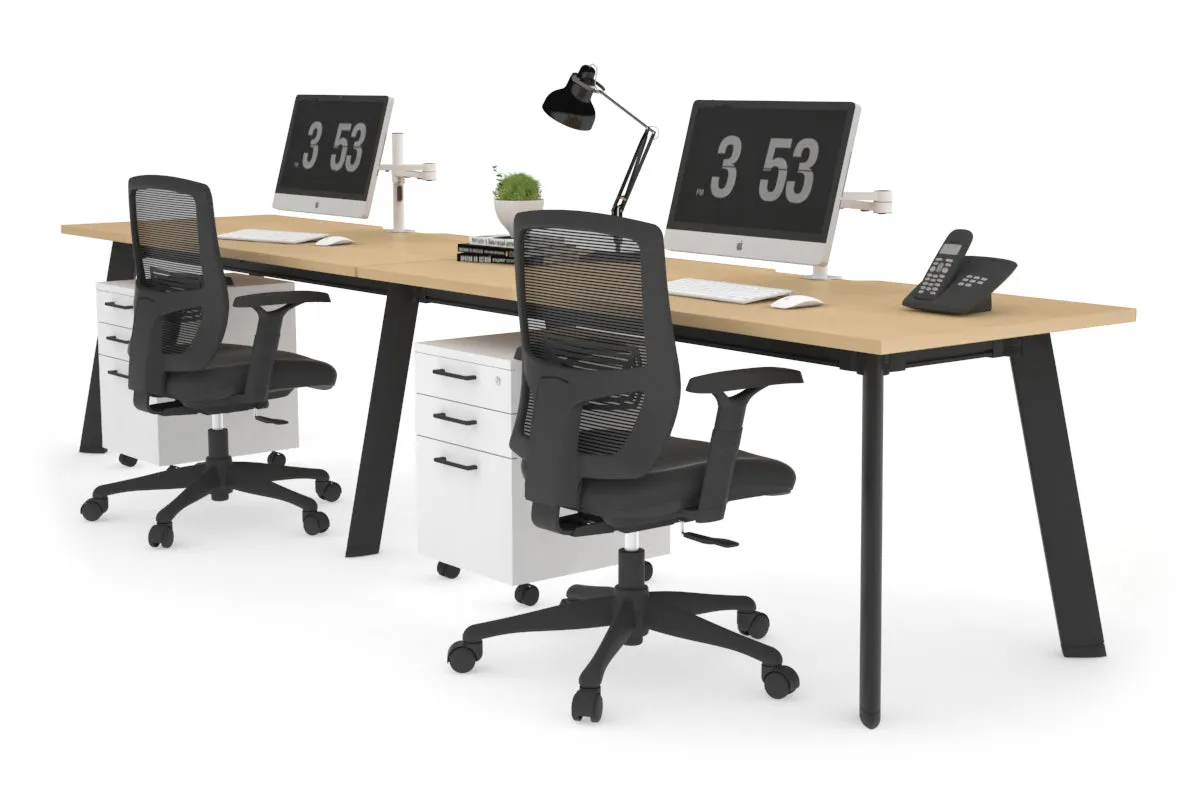 Switch - 2 Person Office Workstation Run [1600L x 800W with Cable Scallop]