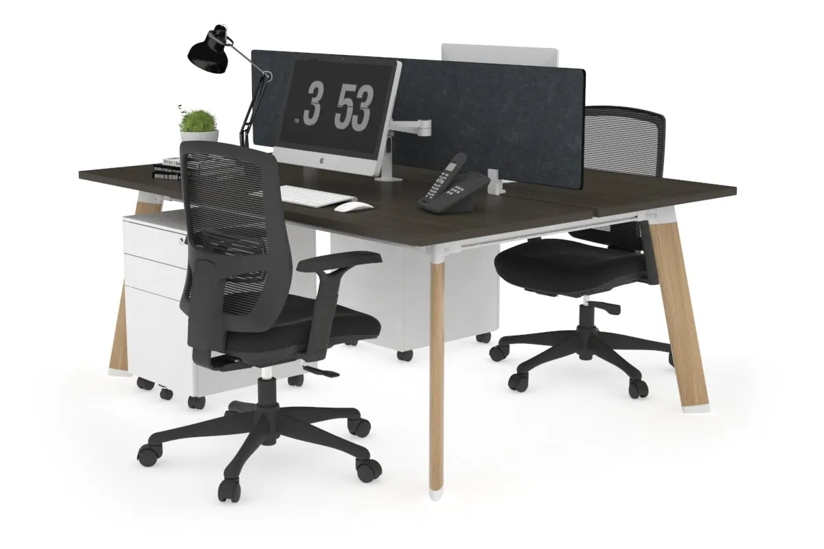 Switch - 2 Person Workstation Wood Imprint Frame [1400L x 700W]