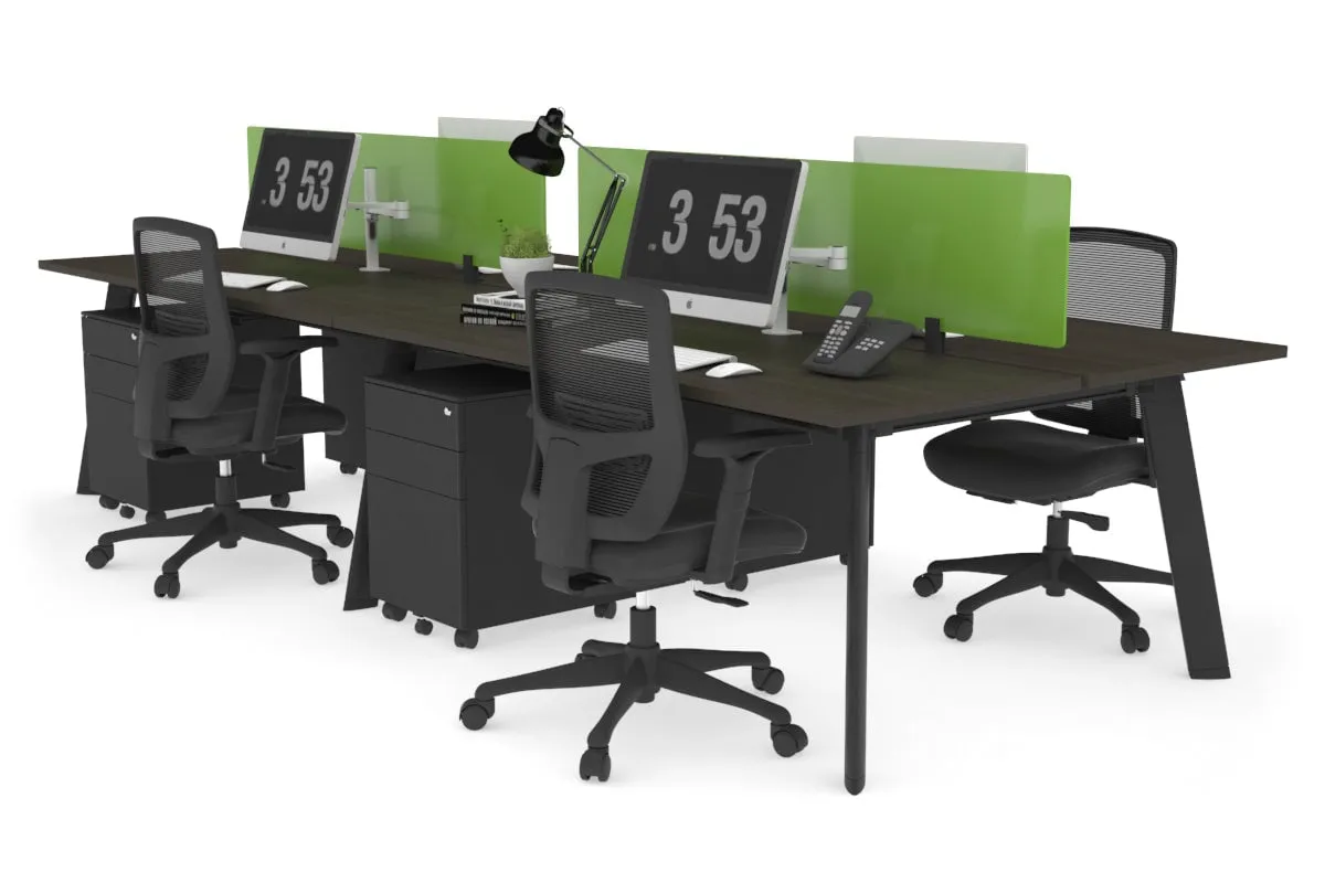 Switch - 4 Person Workstation Black Frame [1600L x 700W]
