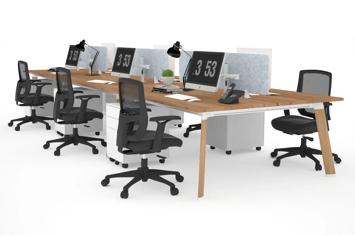 Switch - 6 Person Workstation Wood Imprint Frame [1800L x 700W]