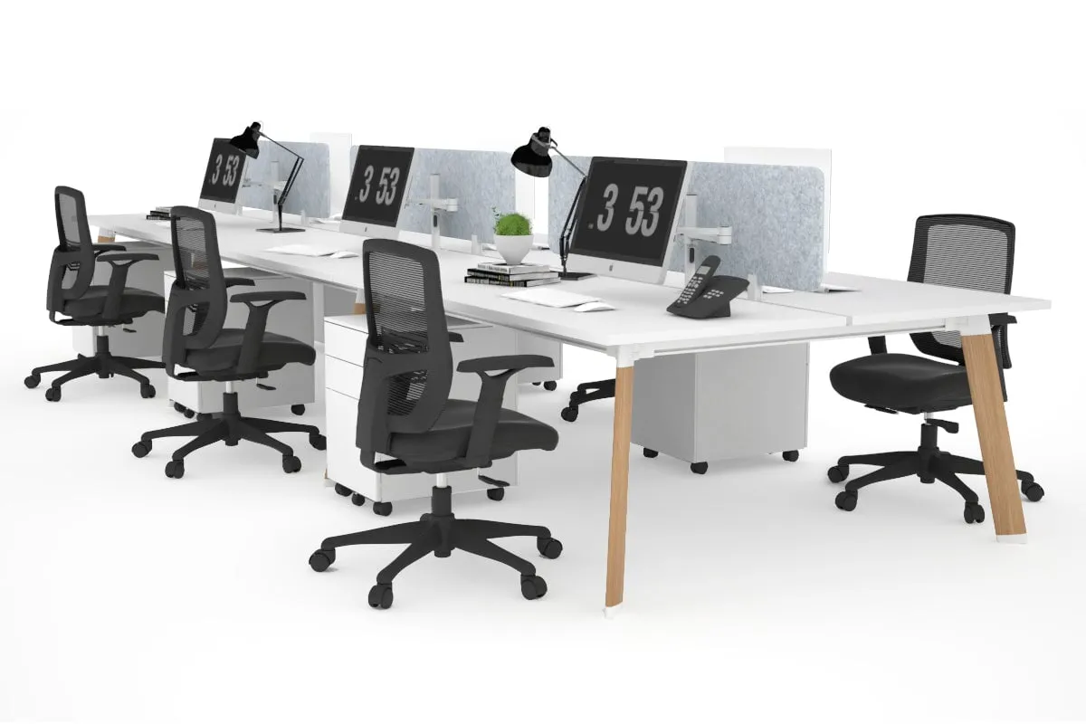 Switch - 6 Person Workstation Wood Imprint Frame [1800L x 700W]