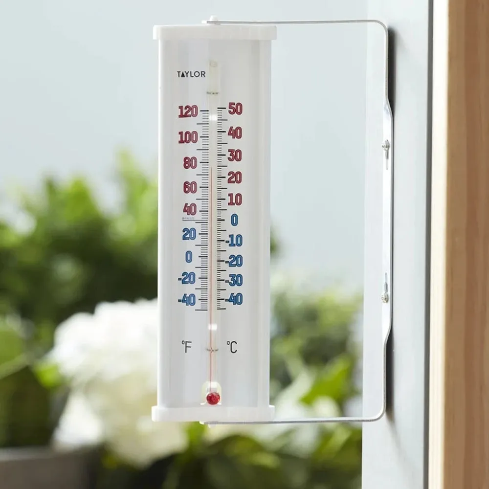 Taylor 5316N 8" Aluminum Window Thermometer, -60 to 120 F