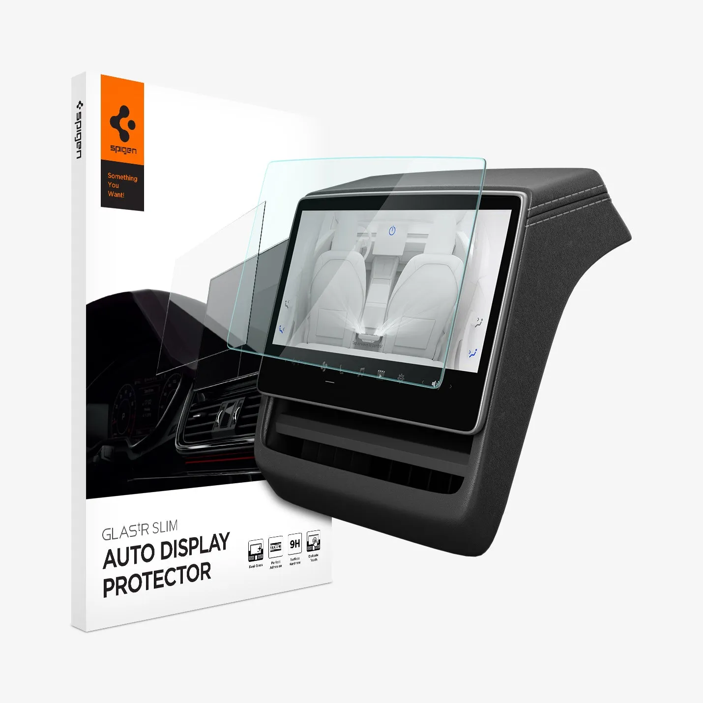 Tesla Models - Screen Protector Glas.tR SLIM | Anti-Glare (Rear)