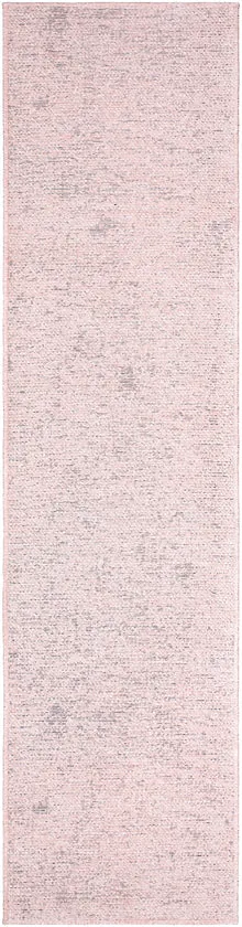 Tobey Solid and Border Dusty Pink Washable Area Rug