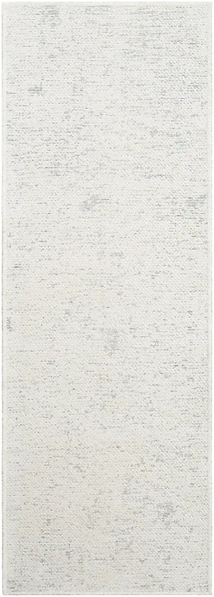 Tobey Solid and Border Ivory Washable Area Rug