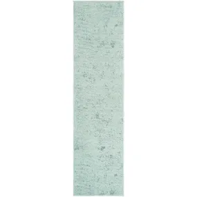Tobey Solid and Border Seafoam Washable Area Rug