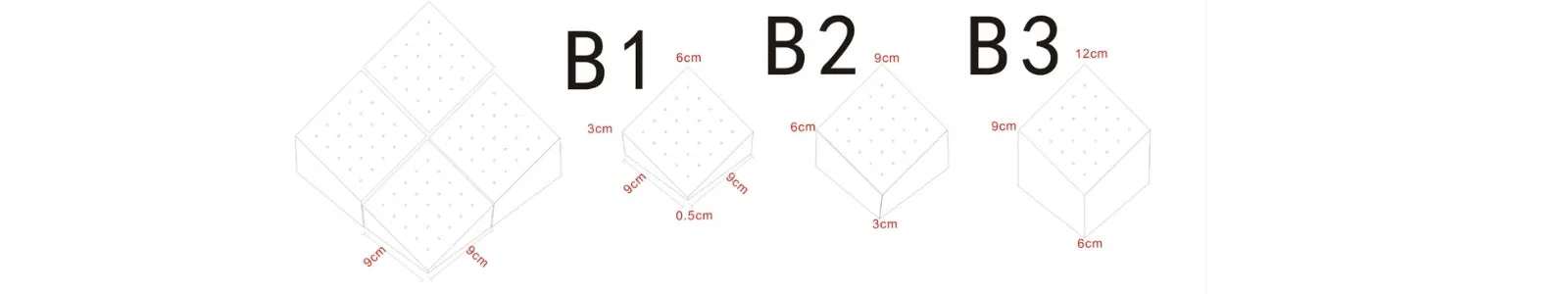Trident Vegan Leather Small Diamond Labret Display 25pc