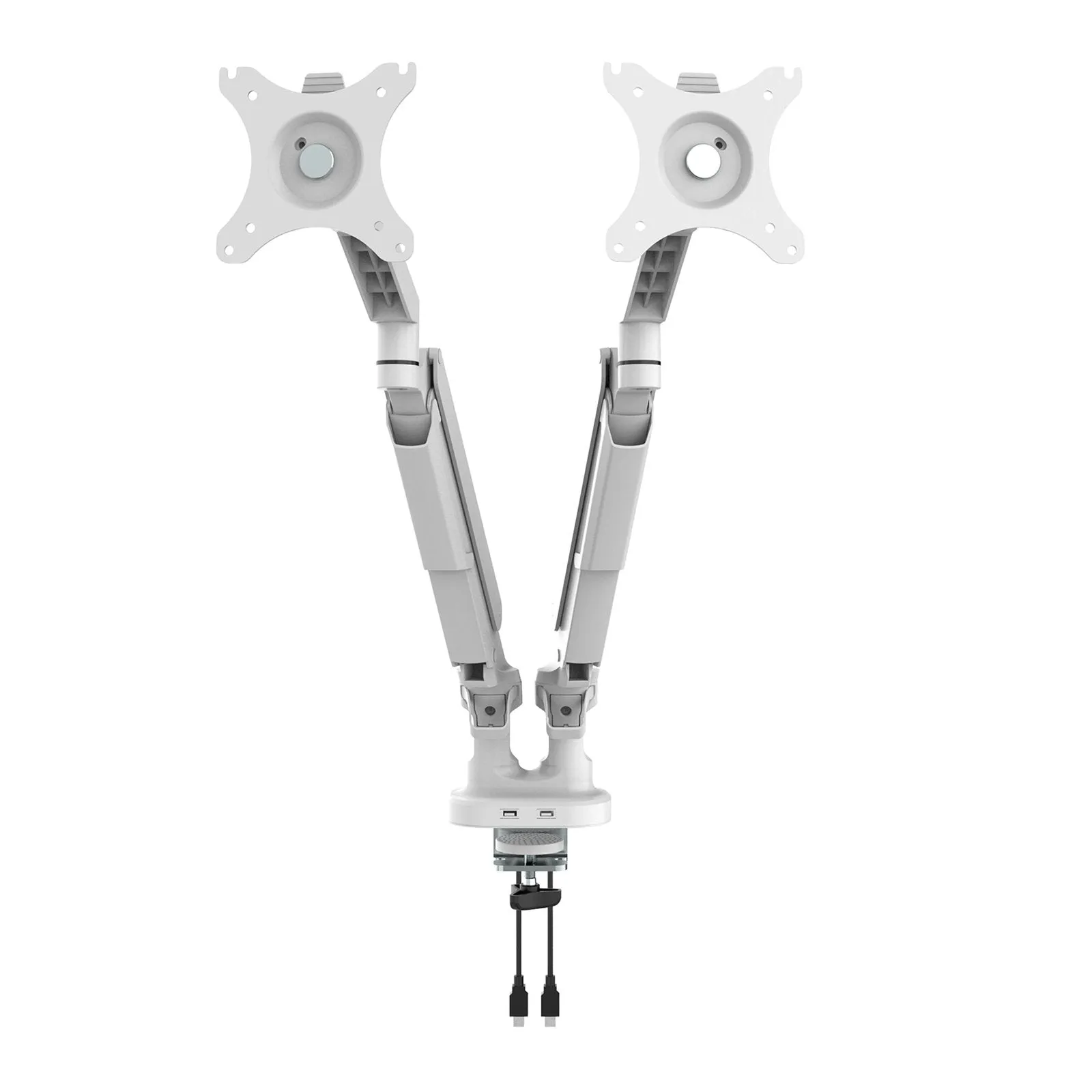 Triton gas lift space-saving double monitor arm