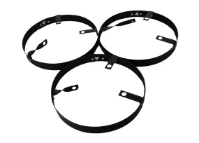 TWIST DYNAMICS WHEEL RING SET OF THREE FOR THE POLARIS SLINGSHOT - BLACK (NO LED LIGHTS)