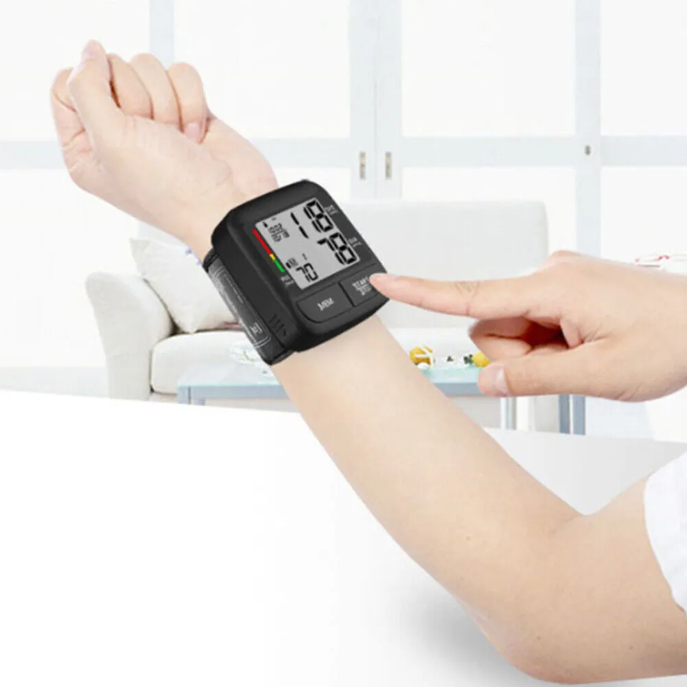 US LCD Digital Blood Pressure Monitor BP Cuff Gauge Automatic Machine Test Wrist