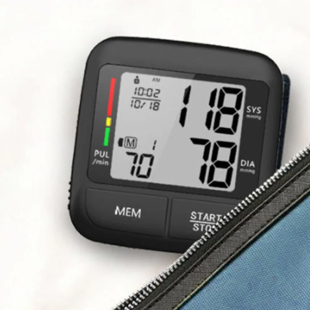 US LCD Digital Blood Pressure Monitor BP Cuff Gauge Automatic Machine Test Wrist