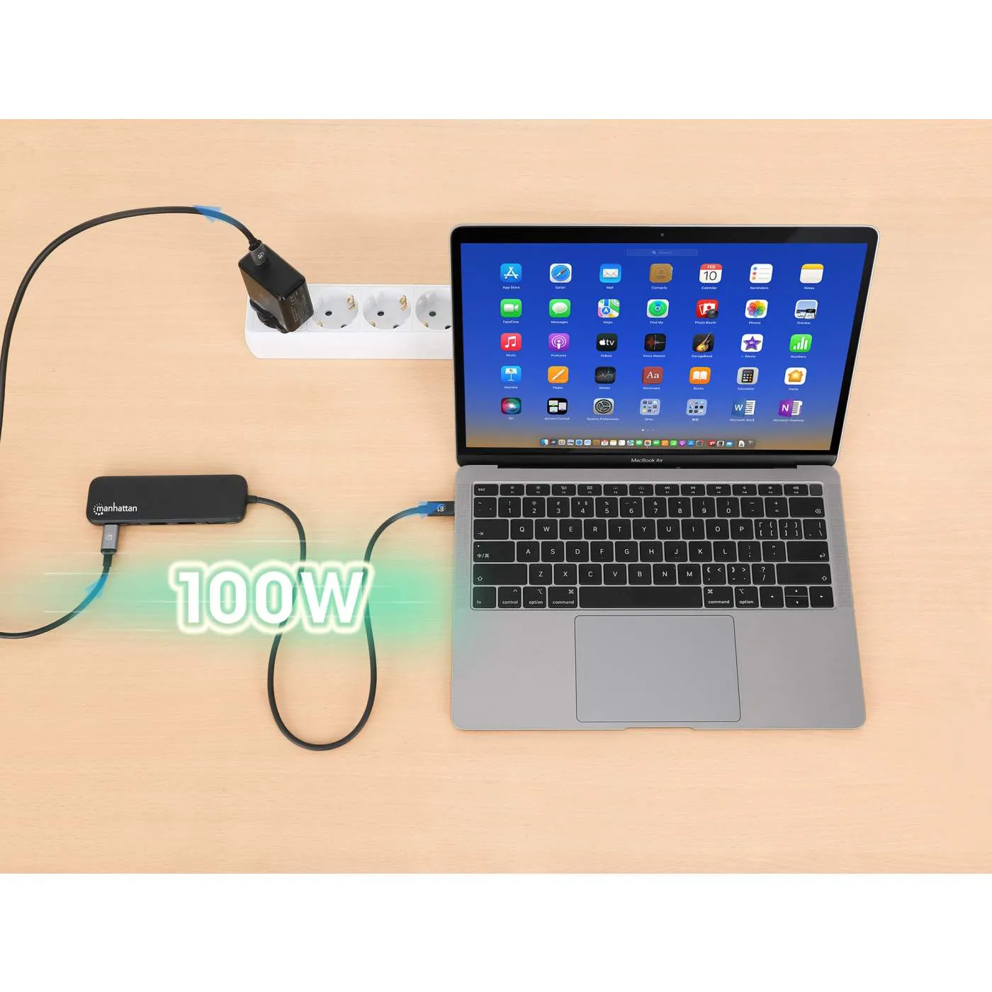 USB-C Docking Station with 100 W PD / 4K HDMI 5-in-1 Multiport USB Hub