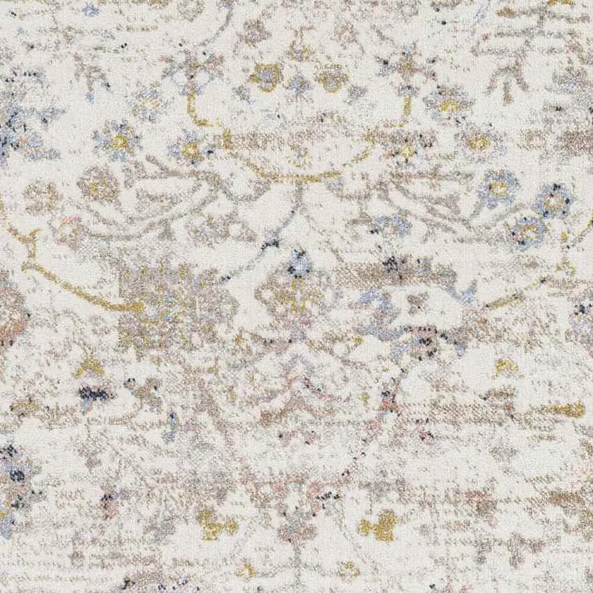 Van Horne Traditional Ivory Washable Area Rug