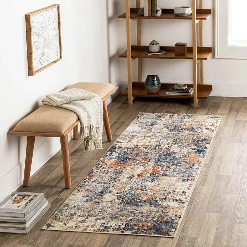 Vera Cruz Modern Navy Washable Area Rug