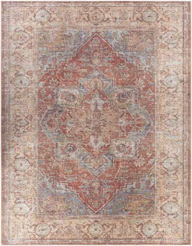 Villa Park Traditional Beige Washable Area Rug