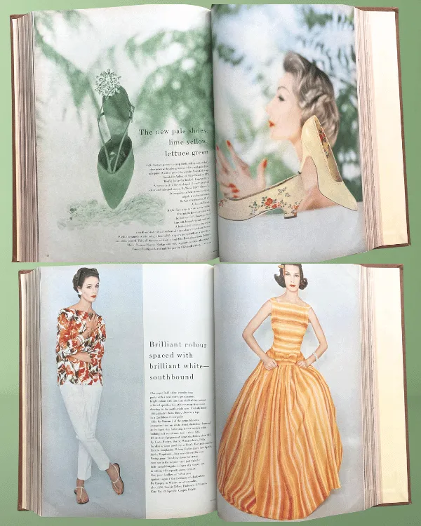 Vintage VOGUE Magazine Hardcover Book | 1957 October thru December