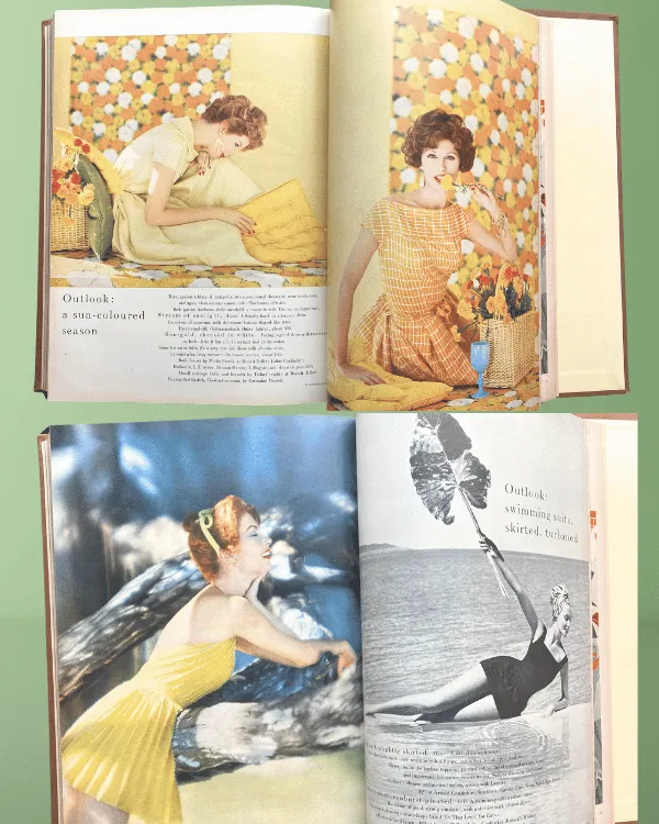 Vintage VOGUE Magazine Hardcover Book | 1957 October thru December