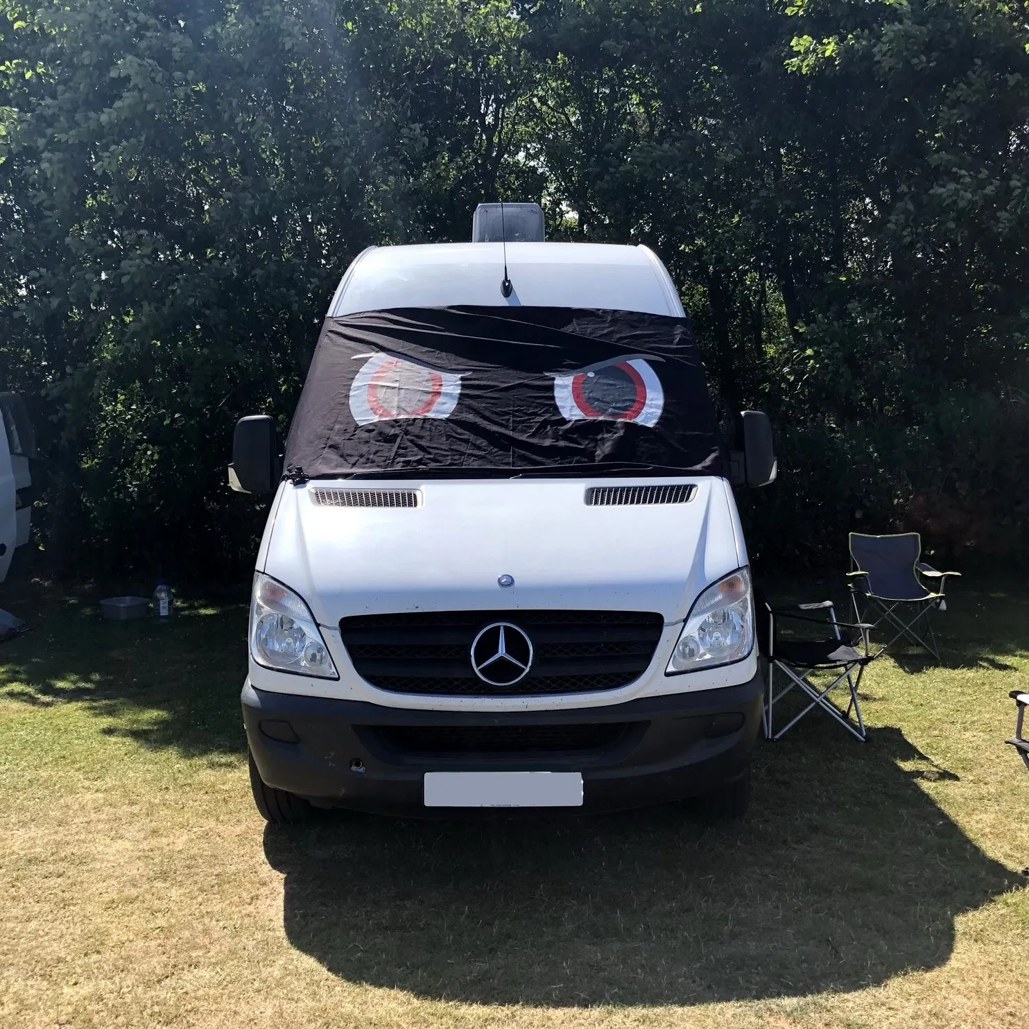 VW Crafter, Mercedes Sprinter Screen Cover Eyes - Rocky