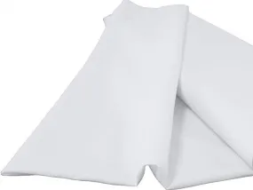 White 60" Wide 100% Polyester Spun Poplin Fabric Sold By The Yard.