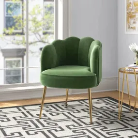 Wide Tufted Velvet Tub Chair