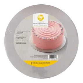 WILTON SILVER CAKE BOARD GLITTER 30cm 3pc