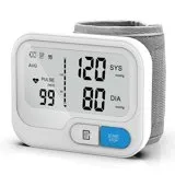 Wrist Blood Pressure Monitor BP Cuff Automatic Accurate Blood Pressure Machine Heart Pulse Rate Monitoring Meter 99 Groups Memory LCD Display Screen for Home Office Use